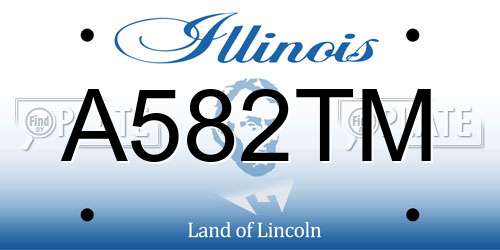 A582TM Illinois License Plate