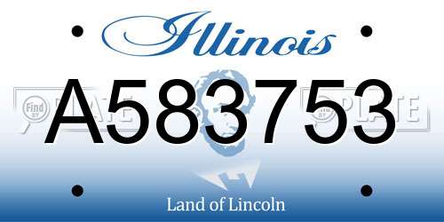 A583753 Illinois License Plate