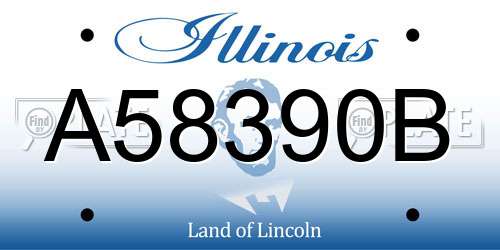 A58390B Illinois License Plate