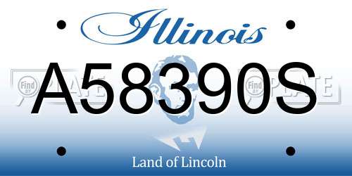 A58390S Illinois License Plate