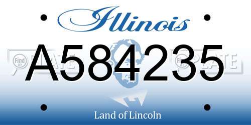 A584235 Illinois License Plate