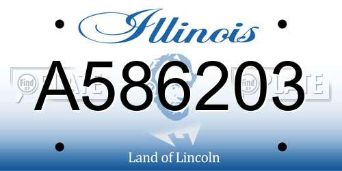 A586203 Illinois License Plate