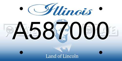 A587000 Illinois License Plate