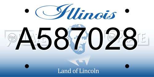 A587028 Illinois License Plate