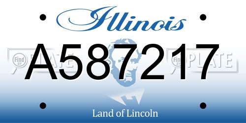 A587217 Illinois License Plate