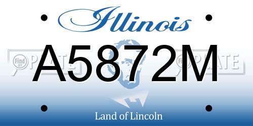 A5872M Illinois License Plate