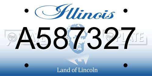 A587327 Illinois License Plate