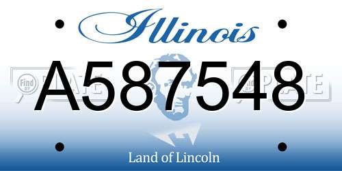 A587548 Illinois License Plate