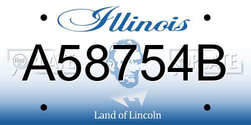 A58754B Illinois License Plate