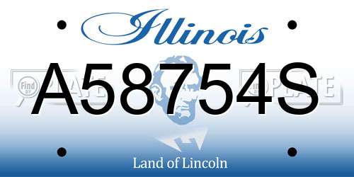 A58754S Illinois License Plate