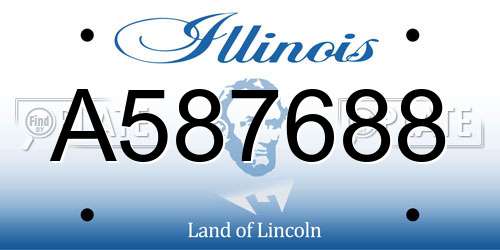 A587688 Illinois License Plate