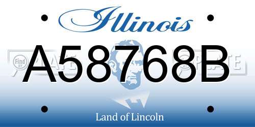 A58768B Illinois License Plate