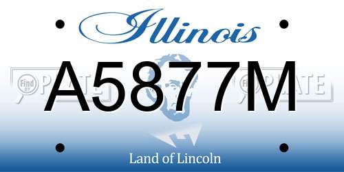 A5877M Illinois License Plate