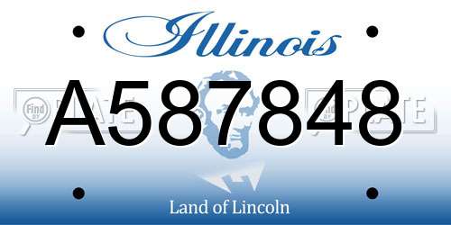 A587848 Illinois License Plate