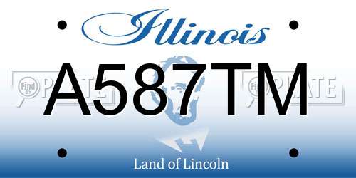A587TM Illinois License Plate