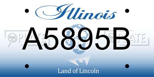 A5895B Illinois License Plate
