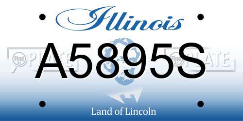 A5895S Illinois License Plate