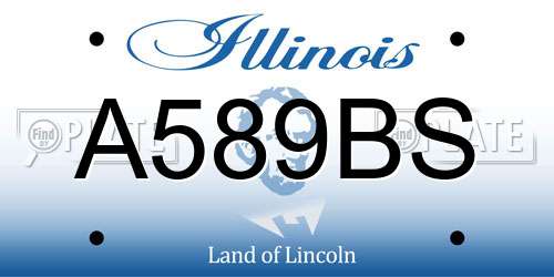 A589BS Illinois License Plate