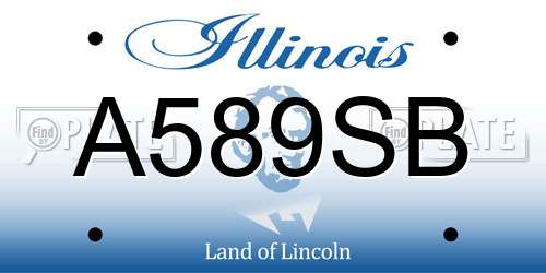 A589SB Illinois License Plate