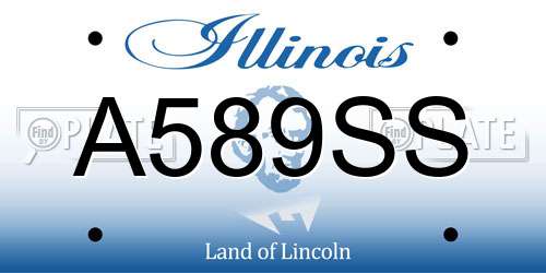 A589SS Illinois License Plate