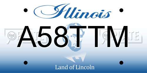 A58TTM Illinois License Plate