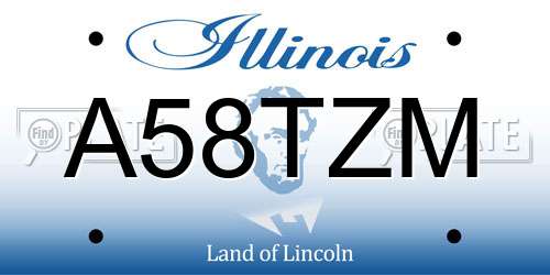A58TZM Illinois License Plate
