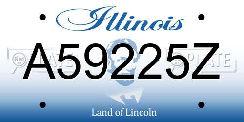 A59225Z Illinois License Plate