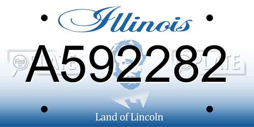 A592282 Illinois License Plate