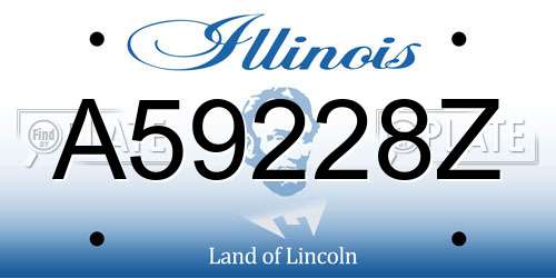 A59228Z Illinois License Plate