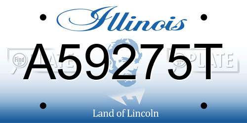 A59275T Illinois License Plate