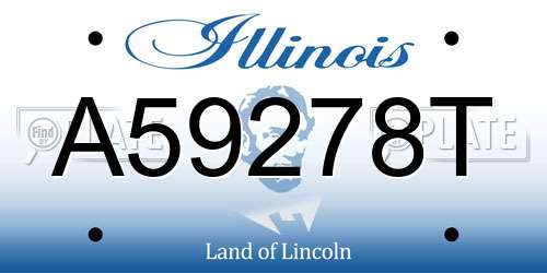 A59278T Illinois License Plate