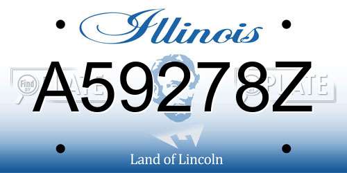 A59278Z Illinois License Plate