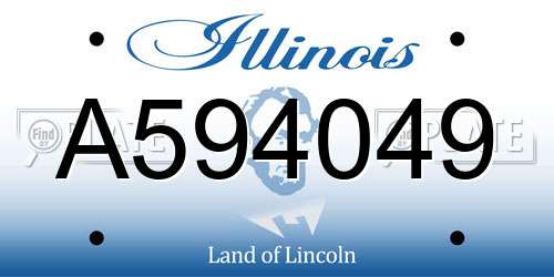 A594049 Illinois License Plate