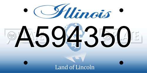 A594350 Illinois License Plate