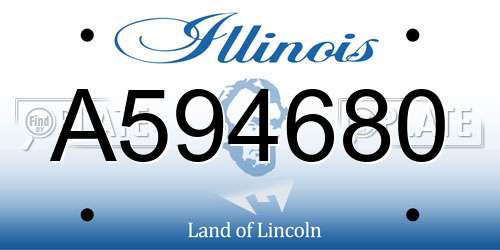 A594680 Illinois License Plate