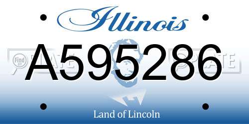 A595286 Illinois License Plate