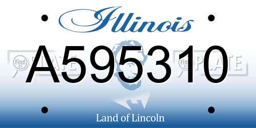 A595310 Illinois License Plate