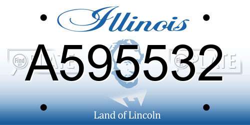 A595532 Illinois License Plate