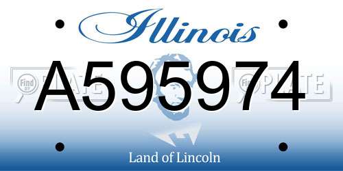 A595974 Illinois License Plate