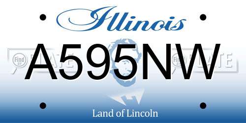 A595NW Illinois License Plate