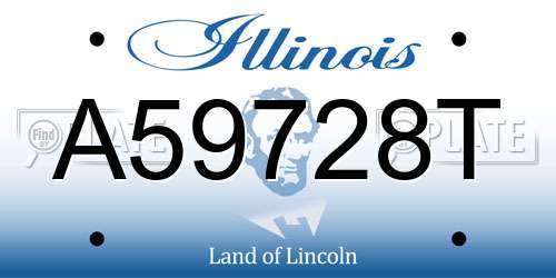 A59728T Illinois License Plate