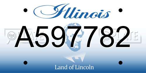 A597782 Illinois License Plate