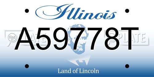 A59778T Illinois License Plate