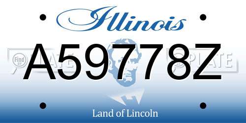 A59778Z Illinois License Plate
