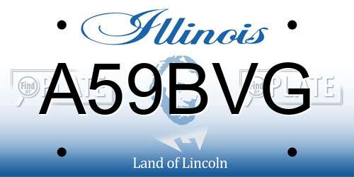 A59BVG Illinois License Plate