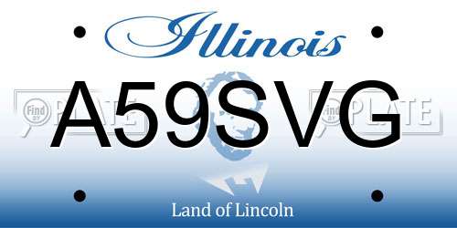 A59SVG Illinois License Plate
