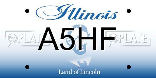 A5HF Illinois License Plate