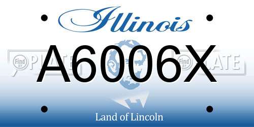 A6006X Illinois License Plate