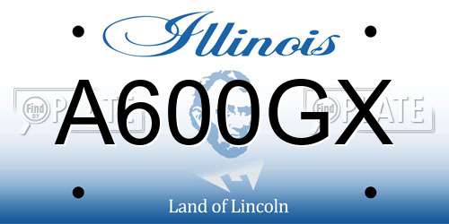 A600GX Illinois License Plate