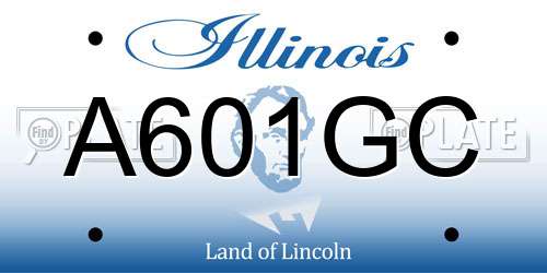A601GC Illinois License Plate